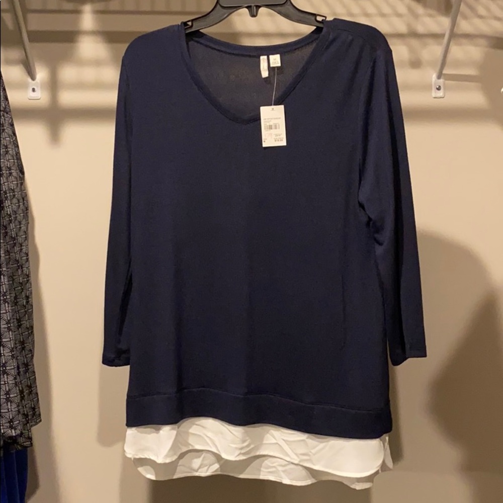 NWT 3/4 Length Navy Sweater